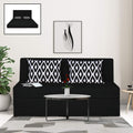 Adorn India Easy Highback Three Seater Sofa Cum Bed Rhombus 5' x 6' (Black) (1 Year Warranty)