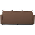 Adorn India New Straight Line Modular 5 Seater Sofa Set (Brown)