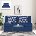 Adorn India Easy Highback Three Seater Sofa Cum Bed Rhombus 5' x 6' (Blue) (1 Year Warranty)