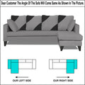 Adorn India Denver L Shape 5 Seater Sofa Set RHS (Grey) (3 Year Warranty)