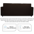 Adorn India Monteno Leatherette Modular 4 Seater Sofa Set (Brown) (3 Year Warranty)