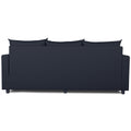 Adorn India Straight Line Three Seater Sofa(Black)