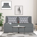 Adorn India Easy Highback Three Seater Sofa Cum Bed Rhombus 5' x 6' (Grey) (1 Year Warranty)