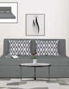 Adorn India Easy Highback Three Seater Sofa Cum Bed Rhombus 5' x 6' (Grey)