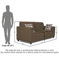 Adorn India Rio Highback 3 Seater Sofa (Brown) (3 Year Warranty)
