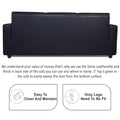 Adorn India Monteno Leatherette Modular 4 Seater Sofa Set (Black) (3 Year Warranty)