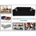 Adorn India Monteno 3 Seater Sofa (Black) (3 Year Warranty)