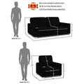Straight line 3+1+1 Seater Sofa Set(Black)