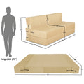 Adorn India Easy Two Seater Sofa Cum Bed Floral '4 x 6' (Beige), Foam