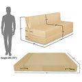 Adorn India Easy Three Seater Sofa Cum Bed Floral '6 x 6' (Beige), Foam