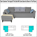 Adorn India Maddox Stripes L Shape 6 Seater Sofa Set LHS (Grey) (3 Year Warranty)