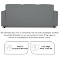 Adorn India Monteno L Shape 4 Seater Sofa Set (Grey) (3 Year Warranty)
