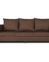 Adorn India Straight line Three Seater Sofa(Brown)