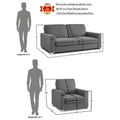 Adorn India Straight Line Five Seater Sofa Set 3-1-1 (Grey)