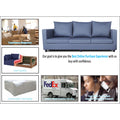 Adorn India Straight Line Three Seater Sofa(Dark Grey)