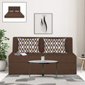 Adorn India Easy Highback Three Seater Sofa Cum Bed Rhombus 5' x 6' (Brown) (1 Year Warranty)