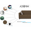Adorn India Rio Highback 3 Seater Sofa (Brown) (3 Year Warranty)