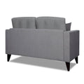 Adorn India Hector Stripes 2 Seater Sofa (Grey) Martin Plus (3 Year Warranty)