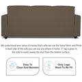 Adorn India Monteno L Shape 4 Seater Sofa Set (Brown) (3 Year Warranty)