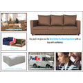 Adorn India New Straight Line Three Seater Sofa(Camel)