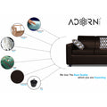Adorn India Monteno Leatherette Modular 4 Seater Sofa Set (Brown) (3 Year Warranty)