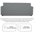 Adorn India Monteno 3 Seater Sofa (Grey) (3 Year Warranty)