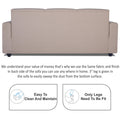 Adorn India Monteno L Shape 4 Seater Sofa Set (Beige) (3 Year Warranty)