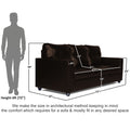 Adorn India Astor Leatherette 3 Seater Sofa (Brown) (3 Year Warranty)