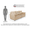 Adorn India New Straight Line Three Seater Sofa(Beige)