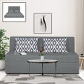 Adorn India Easy Highback Three Seater Sofa Cum Bed Rhombus 6'x 6' Grey (3 Year Warranty)