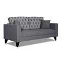 Adorn India Parker Leaf 3 Seater Sofa (Grey) Martin Plus (3 Year Warranty)