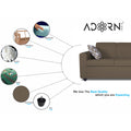 Adorn India Monteno 3 Seater Sofa (Camel)