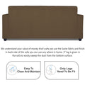 Adorn India Rio Highback 3 Seater Sofa (Brown) (3 Year Warranty)