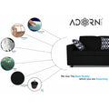 Adorn India Monteno Modular Sofa Set (Black)