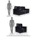 Adorn India Astor Leatherette 3+1+1 5 Seater Sofa Set (Black) (3 Year Warranty)
