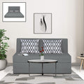 Adorn India Easy Highback Two Seater Sofa Cum Bed Rhombus 4' x 6' (Grey)