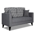 Adorn India Parker Leaf 2 Seater Sofa (Grey) Martin Plus (3 Year Warranty)