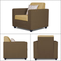 Rio Highback 3+1+1 5 Seater Sofa Set (Brown & Beige)