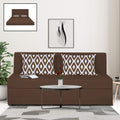 Adorn India Easy Highback Three Seater Sofa Cum Bed Rhombus 6' x 6' (Brown) (1 Year Warranty)