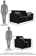Rio Highback 3+1+1 5 Seater Sofa Set (Black)