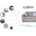 Adorn India Monteno L Shape 4 Seater Sofa Set (Beige) (3 Year Warranty)