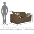 Zink Straight Line 3 Seater Sofa (Brown)