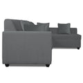 Rio Decent L Shape Right Side Handle 6 Seater Corner Sofa Set (Grey)