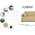 Adorn India Rio Highback 3+1+1 5 Seater Sofa Set (Beige) (3 Year Warranty)