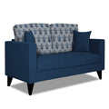 Adorn India Parker Leaf 2 Seater Sofa (Blue) Martin Plus (3 Year Warranty)
