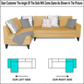 Adorn India Bryson L Shape 6 Seater Sofa Set Digitel Print (Left Hand Side) (Beige) (3 Year Warranty)
