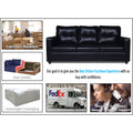 Adorn India Astor Leatherette 3+1+1 5 Seater Sofa Set (Black) (3 Year Warranty)