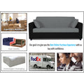 Adorn India Rio Decent 3-1-1 5 Seater Sofa Set (Grey & Black) (3 Year Warranty)