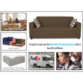 Adorn India Rio Highback 3 Seater Sofa (Brown) (3 Year Warranty)