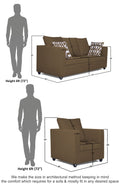 Zink Straight Line 3-1-1 5 Seater Sofa Set (Brown)